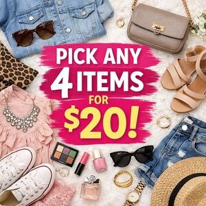 Message me any 4 items!!! 1 shipping fee!